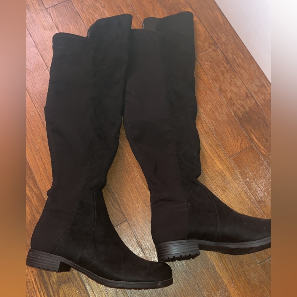 Black knee high boots